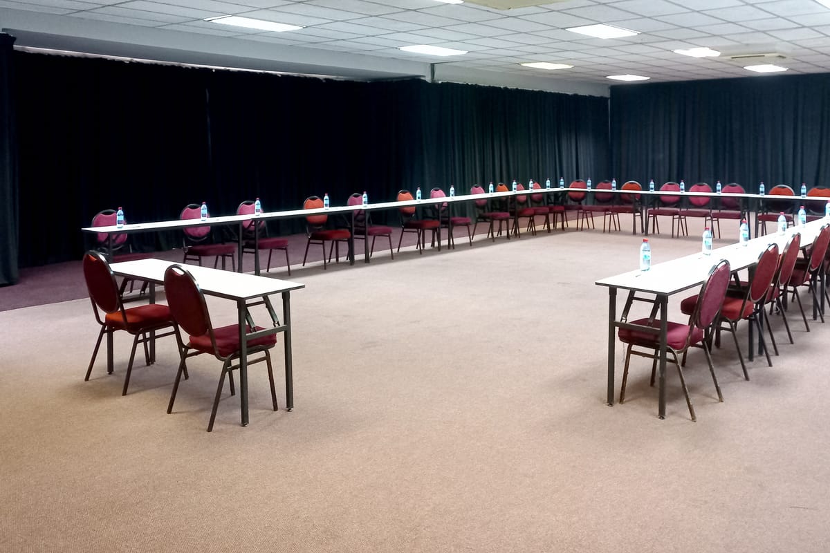 A conference venue set in a U-shape