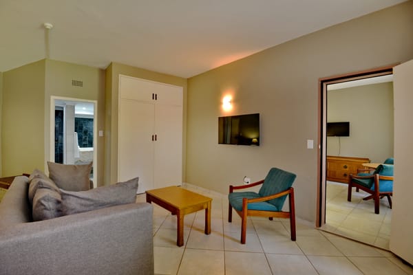 The door through to the joined twin room