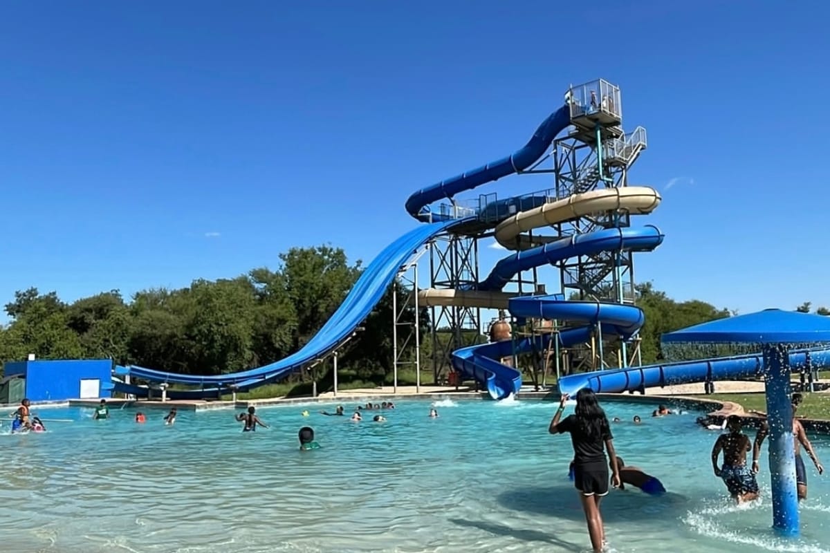 The waterpark slides